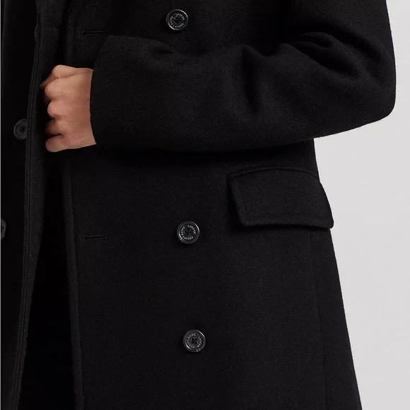 New Ralph Lauren Wool-Blend Twill Double-Breasted Coat $595 - Picture 4 of 11